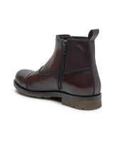 Load image into Gallery viewer, Teakwood Men Genuine Leather Mid top Buckle detail Boots(T.MORO)