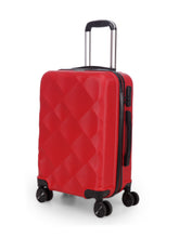 Load image into Gallery viewer, Unisex Red Textured Hard-Sided small Trolley Suitcase