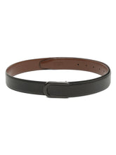 Load image into Gallery viewer, Men Black Textured Leather Belt