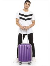 Load image into Gallery viewer, Teakwood Unisex Purple Trolley Bag - Small