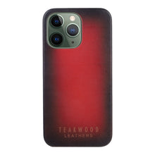 Load image into Gallery viewer, Unisex Red Solid Leather iPhone 13 Pro Max/12 Pro Max Mobile Back Case