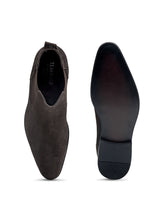 Load image into Gallery viewer, Teakwood Men Brown Suede Leather Chelsea Boots