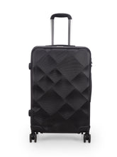 Load image into Gallery viewer, Unisex Black Textured Hard-Sided Medium Trolley Suitcase