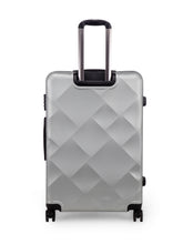 Load image into Gallery viewer, Unisex Set of 3 Silver Textured Hard-Sided Large Trolley Suitcases