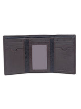 Load image into Gallery viewer, Teakwood Genuine Leather Brown Colour Tri-Fold Wallet