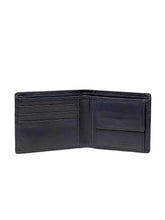 Load image into Gallery viewer, Teakwood Unisex Genuine Leather Blue Bi Fold RFID Solid Wallet