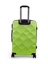 Load image into Gallery viewer, Unisex Green Textured Hard-Sided Medium Trolley Suitcase