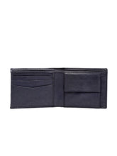 Load image into Gallery viewer, Teakwood Genuine Leathers Men Blue Solid Two Fold Wallet