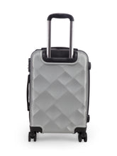 Load image into Gallery viewer, Unisex Silver Textured Hard-Sided Cabin Trolley Suitcase