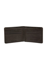 Load image into Gallery viewer, Teakwood Men Genuine Leather Chocolate Brown Bi fold wallet