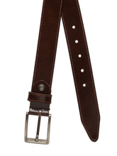Load image into Gallery viewer, Teakwood Men Brown Genuine Leather Belt