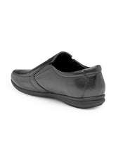 Load image into Gallery viewer, Teakwood Men Black Genuine Leather Formal Slip-Ons