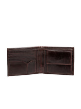 Load image into Gallery viewer, Teakwood Genuine Leather Brown Colour Two Fold Wallet