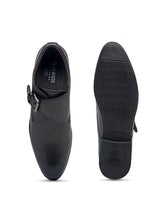 Load image into Gallery viewer, Teakwood Men Deep Brown Solid Genuine Leather Formal Single Strap Monks