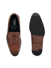 Load image into Gallery viewer, Teakwood Leathers Panelled Formal Slip-Ons Moccasin with Tassel Accent
