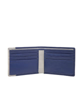 Load image into Gallery viewer, Teakwood Men Genuine Leather Bi Fold Wallet (Blue)