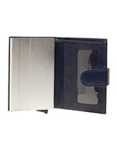 Load image into Gallery viewer, Teakwood Genuine Leathers Men Blue Solid Leather Card Holder