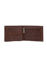 Load image into Gallery viewer, Teakwood Men Genuine Leather Brown Solid Bi fold Wallet