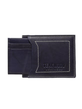 Load image into Gallery viewer, Teakwood Genuine Leather Men Antique Blue Solid Two Fold Leather Wallet - Clearance sale