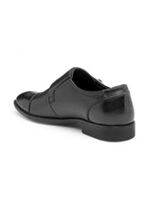 Load image into Gallery viewer, Teakwood Genuine leather Men Black Formal Monk Shoes