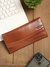 Load image into Gallery viewer, Teakwood Genuine Leather Tan Color Wallet