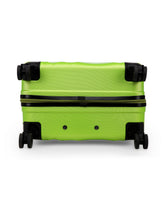Load image into Gallery viewer, Unisex Green Textured Hard-Sided Large Trolley Suitcase