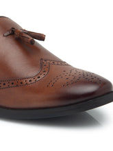 Load image into Gallery viewer, Teakwood Leathers Panelled Formal Slip-Ons Moccasin with Tassel Accent