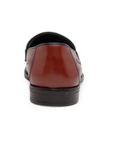 Load image into Gallery viewer, Teakwood Men Tan Brown Solid Formal Leather Loafers