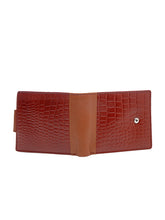 Load image into Gallery viewer, Teakwood Unisex Genuine Leather Tan Bi Fold RFID Solid Wallet
