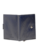 Load image into Gallery viewer, Teakwood Genuine Leathers Men Blue Solid Leather Card Holder