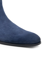 Load image into Gallery viewer, Teakwood Men Blue Suede Leather Chelsea Boots