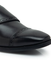 Load image into Gallery viewer, Teakwood Men Genuine Leather Double-Strap Monk Shoes(BLACK)
