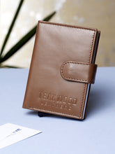 Load image into Gallery viewer, Teakwood Genuine Leathers Men Tan Solid Leather Card Holder