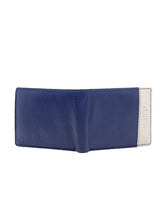 Load image into Gallery viewer, Teakwood Men Genuine Leather Bi Fold Wallet (Blue)