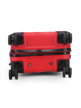 Load image into Gallery viewer, Unisex Red Textured Hard-Sided small Trolley Suitcase