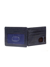 Load image into Gallery viewer, Teakwood Unisex Genuine Leather Cradholder with Clip Closure (Blue)