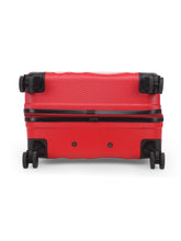 Load image into Gallery viewer, Unisex Red Textured Hard-Sided Set Trolley Suitcase
