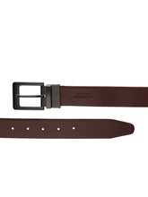 Load image into Gallery viewer, Men Black & Brown Solid Reversible Genuine Leather Belt