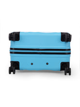 Load image into Gallery viewer, Unisex Set of 3 Blue Textured Hard-Sided Trolley Suitcases
