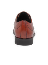 Load image into Gallery viewer, Teakwood Men Genuine Leather Two toned Wing Cap Derby Formal Shoe