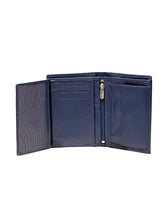 Load image into Gallery viewer, Teakwood Men Genuine Leather Bi Fold Wallet (Blue)