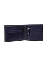 Load image into Gallery viewer, Teakwood Genuine Leather Men Antique Blue Solid Two Fold Leather Wallet - Clearance sale