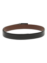 Load image into Gallery viewer, Men Black Textured Leather Belt