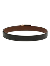 Load image into Gallery viewer, Men Black Textured Leather Belt