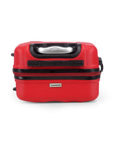 Load image into Gallery viewer, Unisex Red Textured Hard-Sided small Trolley Suitcase