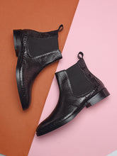 Load image into Gallery viewer, teakwood-leathers-mens-black-chelsea-boots