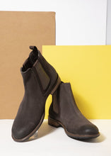 Load image into Gallery viewer, Teakwood Men Brown Solid Suede Leather High-Top Flat Boots