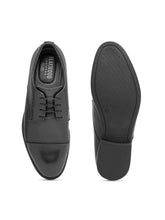 Load image into Gallery viewer, Teakwood Genuine leather Men Black Formal Derby Shoes