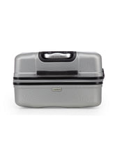 Load image into Gallery viewer, Unisex Set of 3 Silver Textured Hard-Sided Large Trolley Suitcases