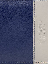 Load image into Gallery viewer, Teakwood Men Genuine Leather Bi Fold Wallet (Blue)